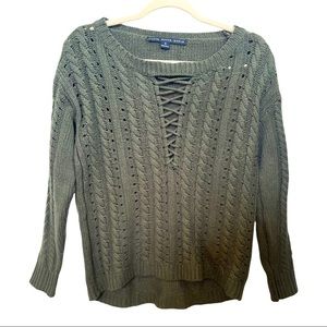 HYFVE Olive Green Cable Knit Sweater Small